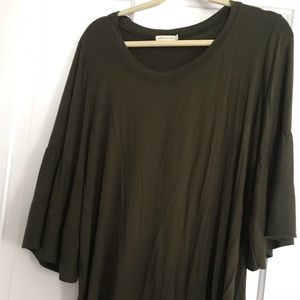 💚 Olive green - bell sleeve tunic